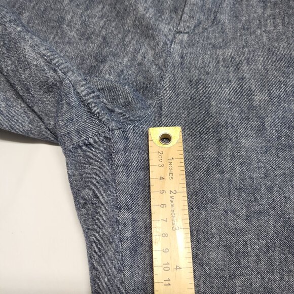 Uniqlo Womens Pants Linen Blend XL ( 35 X 27.5 ) Elastic Waist Pockets Gray - Picture 11 of 14